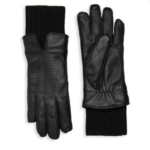 Leather Fur-Lined Gloves